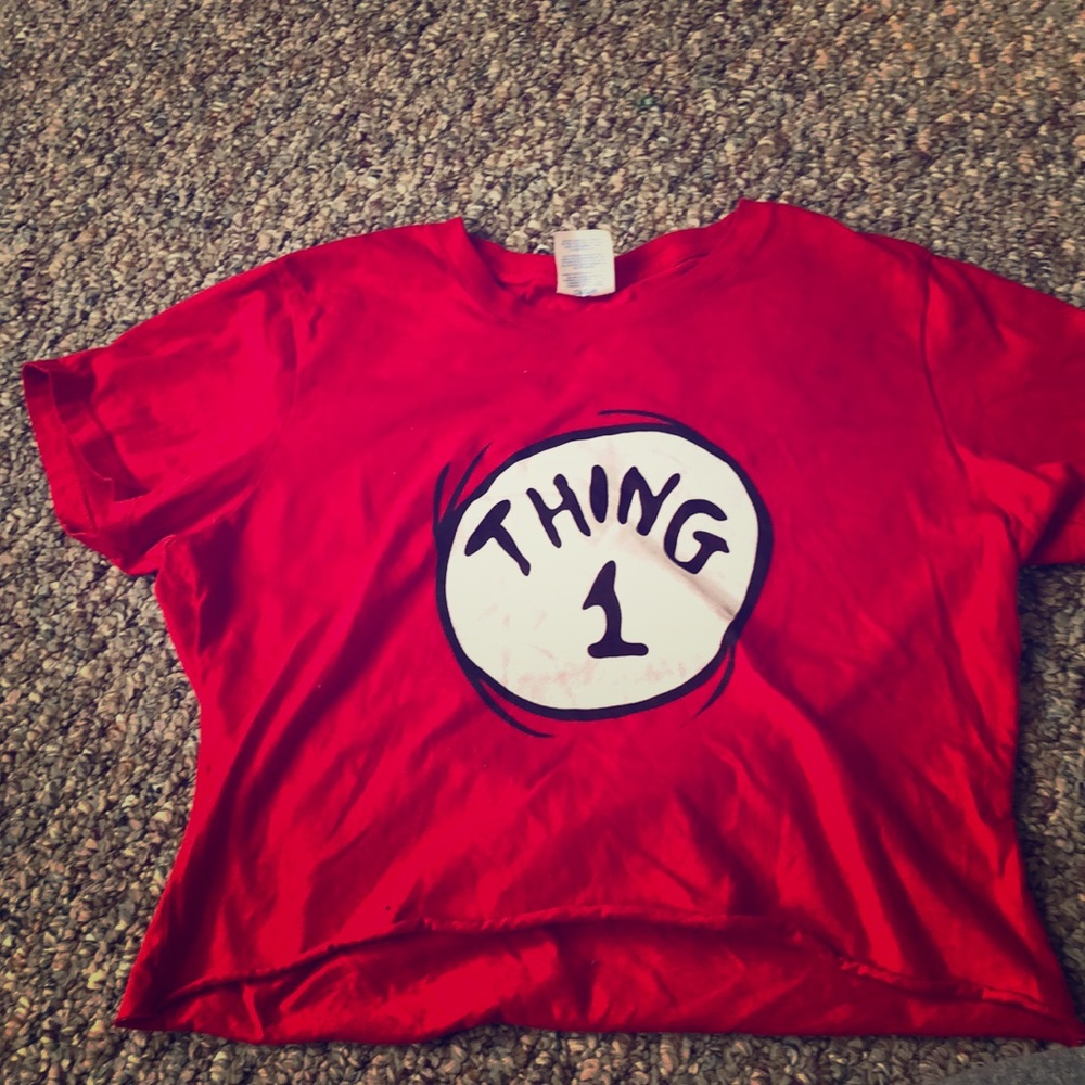 Thing 1 cropped shirt